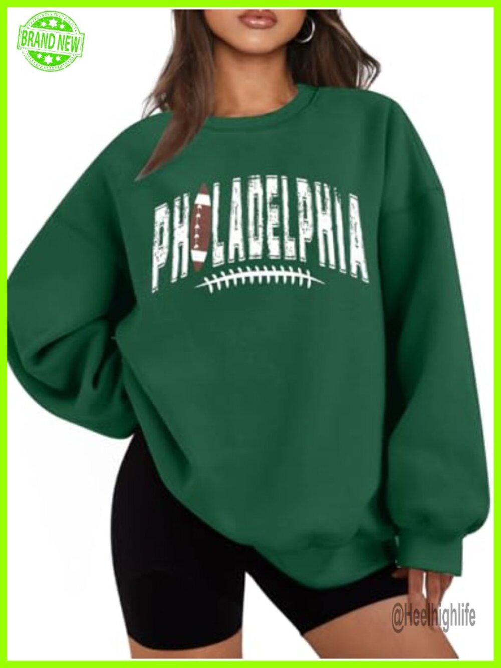 Oversized Football Sweatshirt Women Game Day Pullover Rugby Graphic Long Sleeve